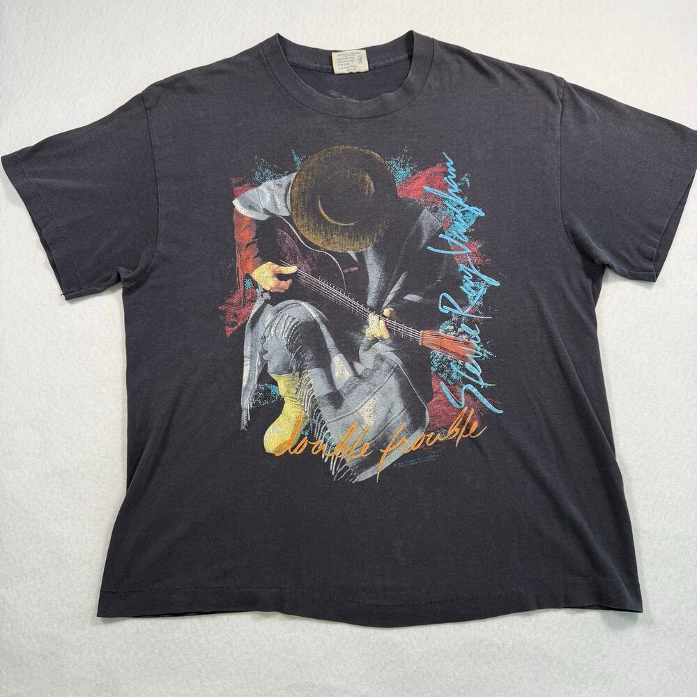 Vintage 1989 Stevie Ray Vaughan In Step Tour T-Shirt Size XL Made in USA